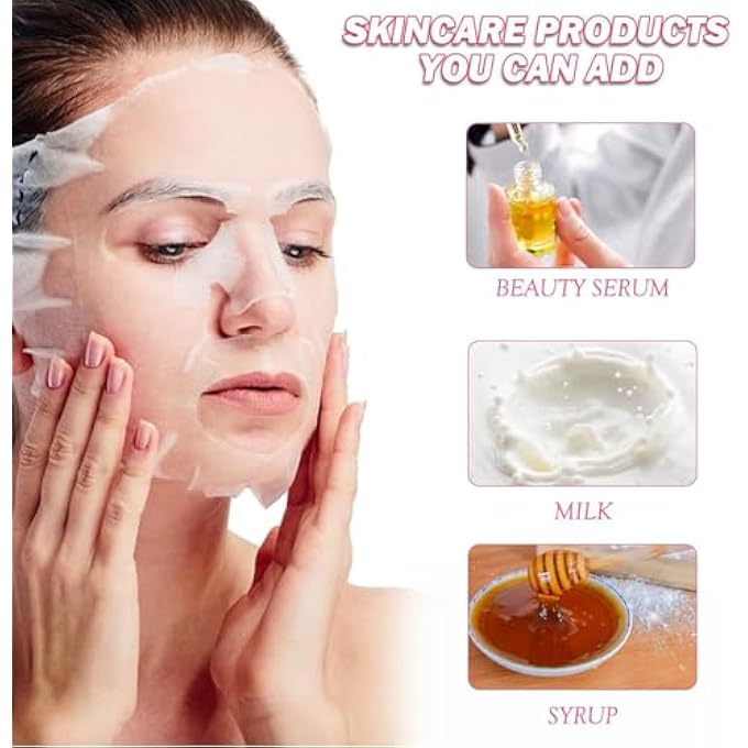 FUIN 100PCS COMPRESSED FACIAL MASK, DISPOSABLE BEAUTY DIY COSMETIC COMPRESSED FACIAL MASK, SKIN CARE NATURAL FACE SHEET MASK PAPER SKIN CARE WRAPPED MASKS WITH MASK BOWL - Image 4